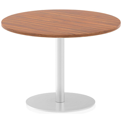 Italia Poseur Circular Table, 1000mm Diameter, Walnut