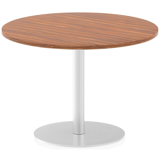 Italia Poseur Circular Table, 1000mm Diameter, Walnut