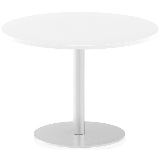 Italia Poseur Circular Table, 1000mm Diameter, White Easy2Order : ITL0144