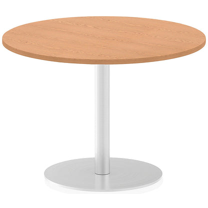 Italia Poseur Circular Table, 1000mm Diameter, Oak