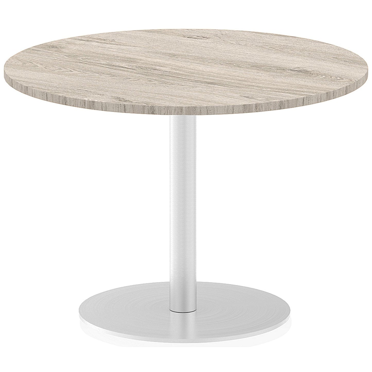Italia Poseur Circular Table, 1000mm Diameter, Grey Oak
