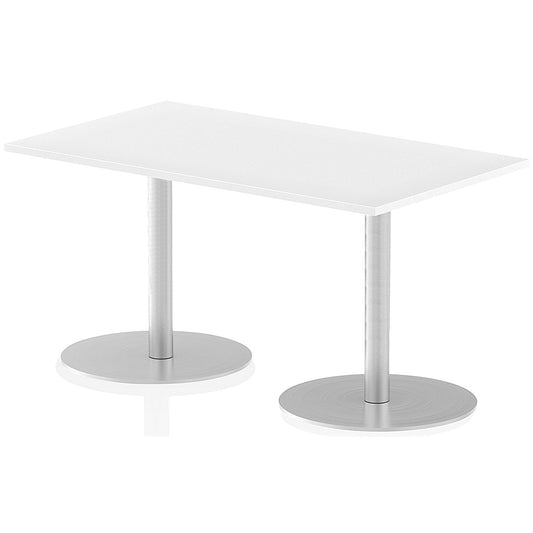 Italia Poseur Rectangle Table 1400mm Wide, 800mm Deep, White Easy2Order : ITL0270