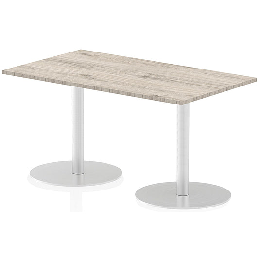 Italia Poseur Rectangle Table 1400mm Wide, 800mm Deep, Grey Oak