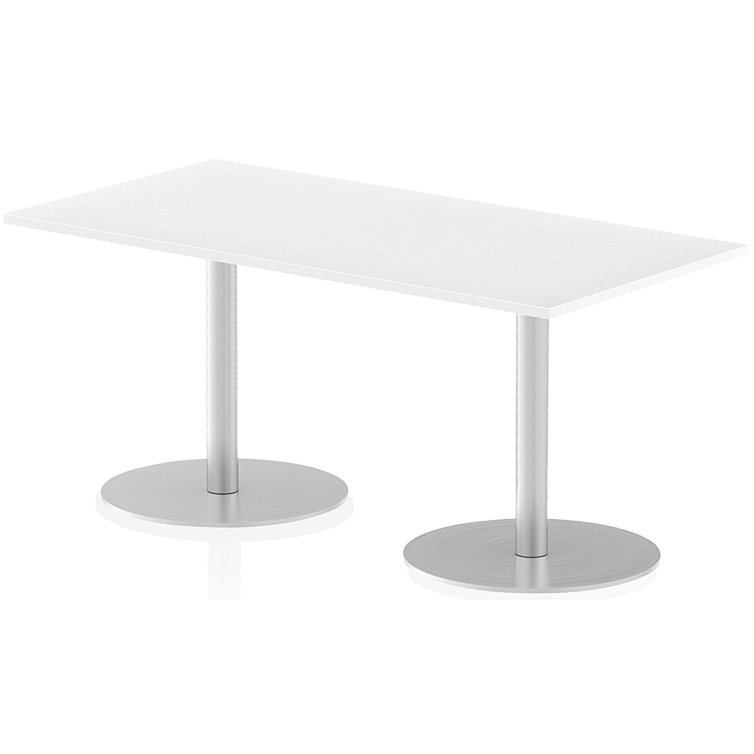 Italia Poseur Rectangle Table 1600mm Wide, 800mm Deep, White Easy2Order : ITL0288