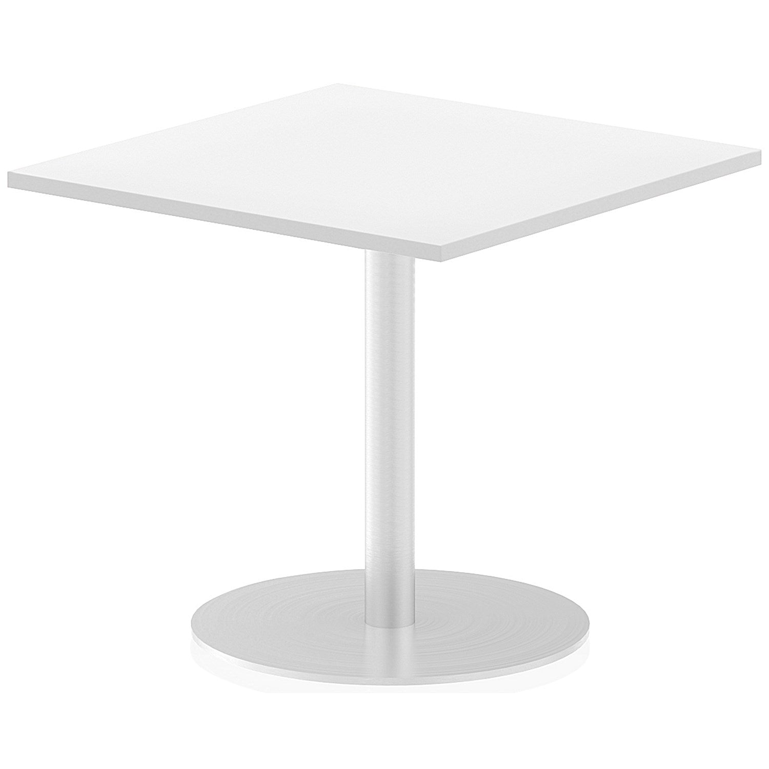 Italia Poseur Square Table, 800mm Wide, White Easy2Order : ITL0336