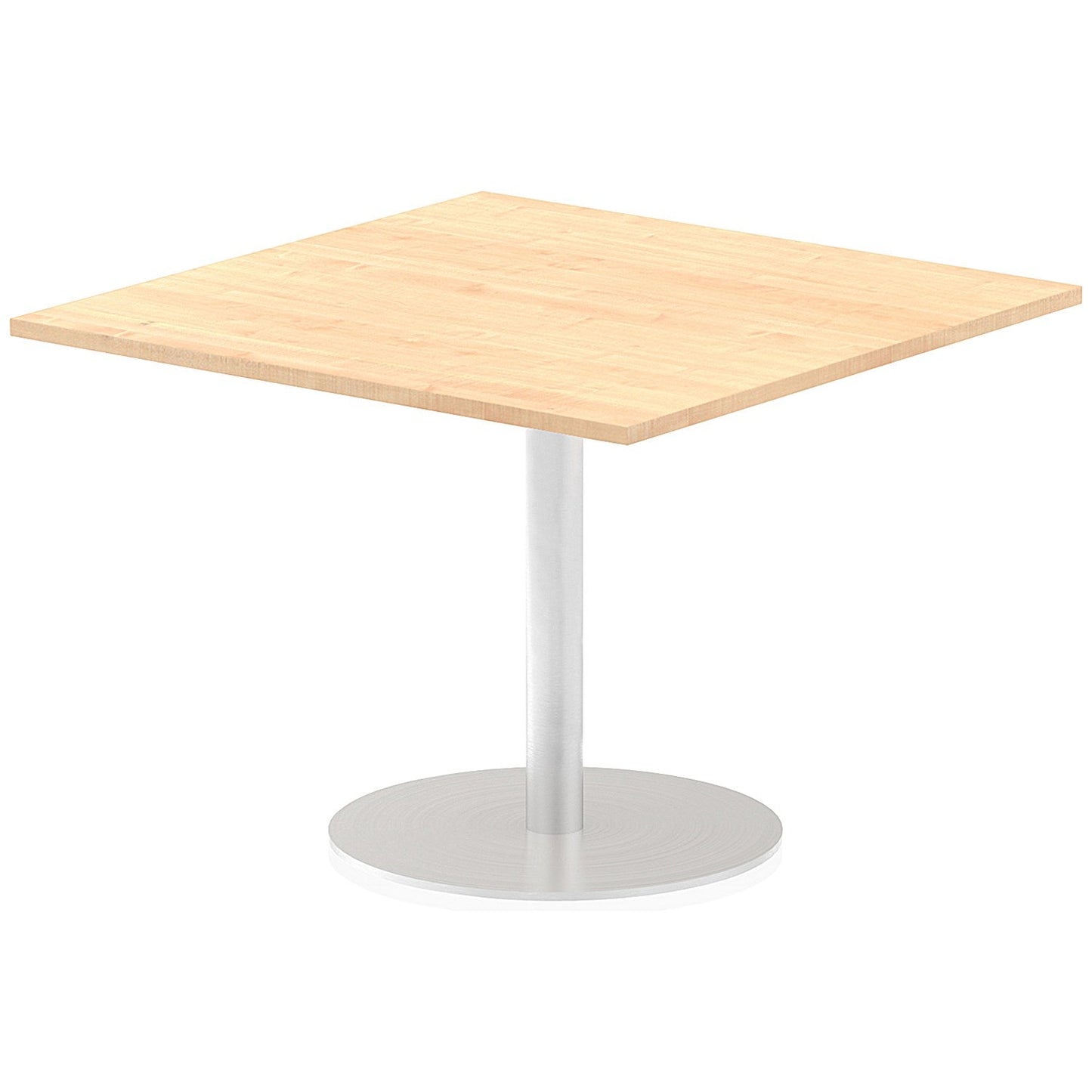 Italia Poseur Square Table, 1000mm Wide, Maple