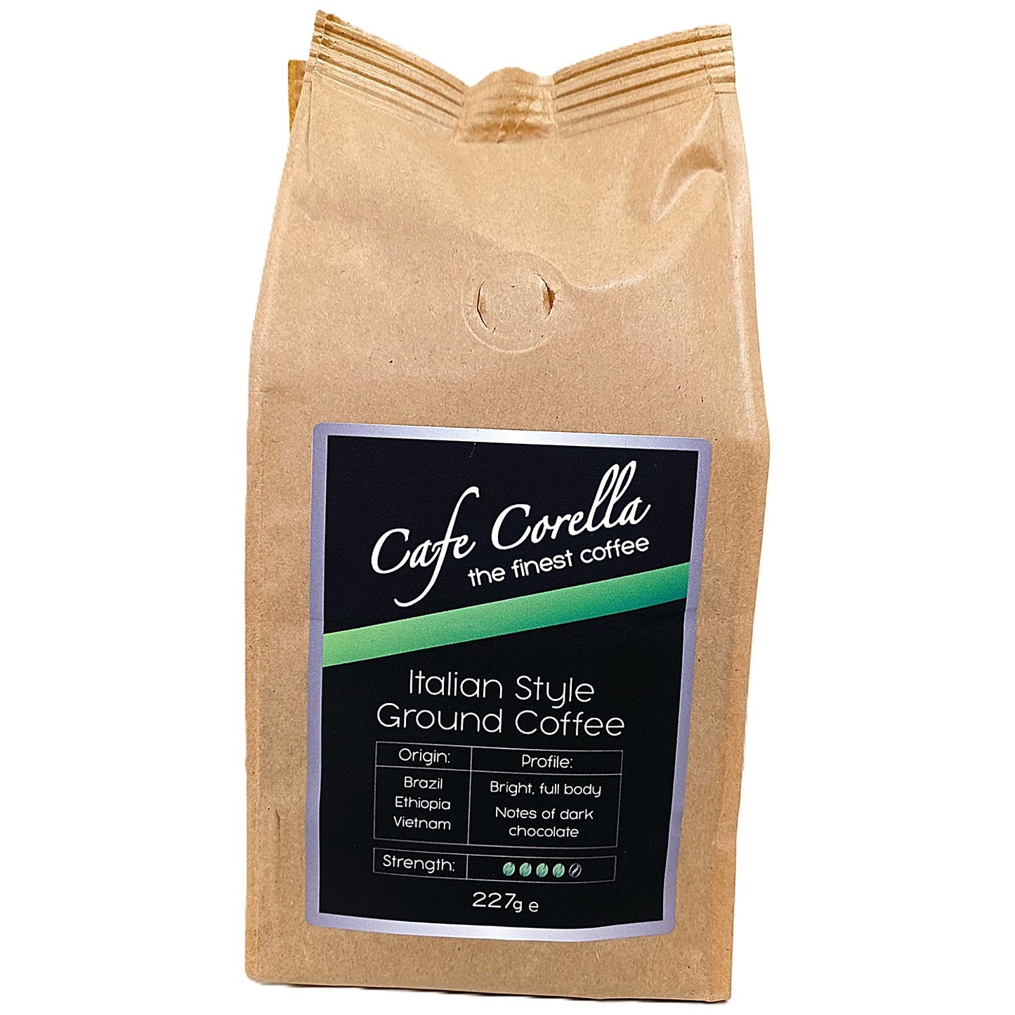 Cafe Corella Italian Style Ground Coffee, 227g