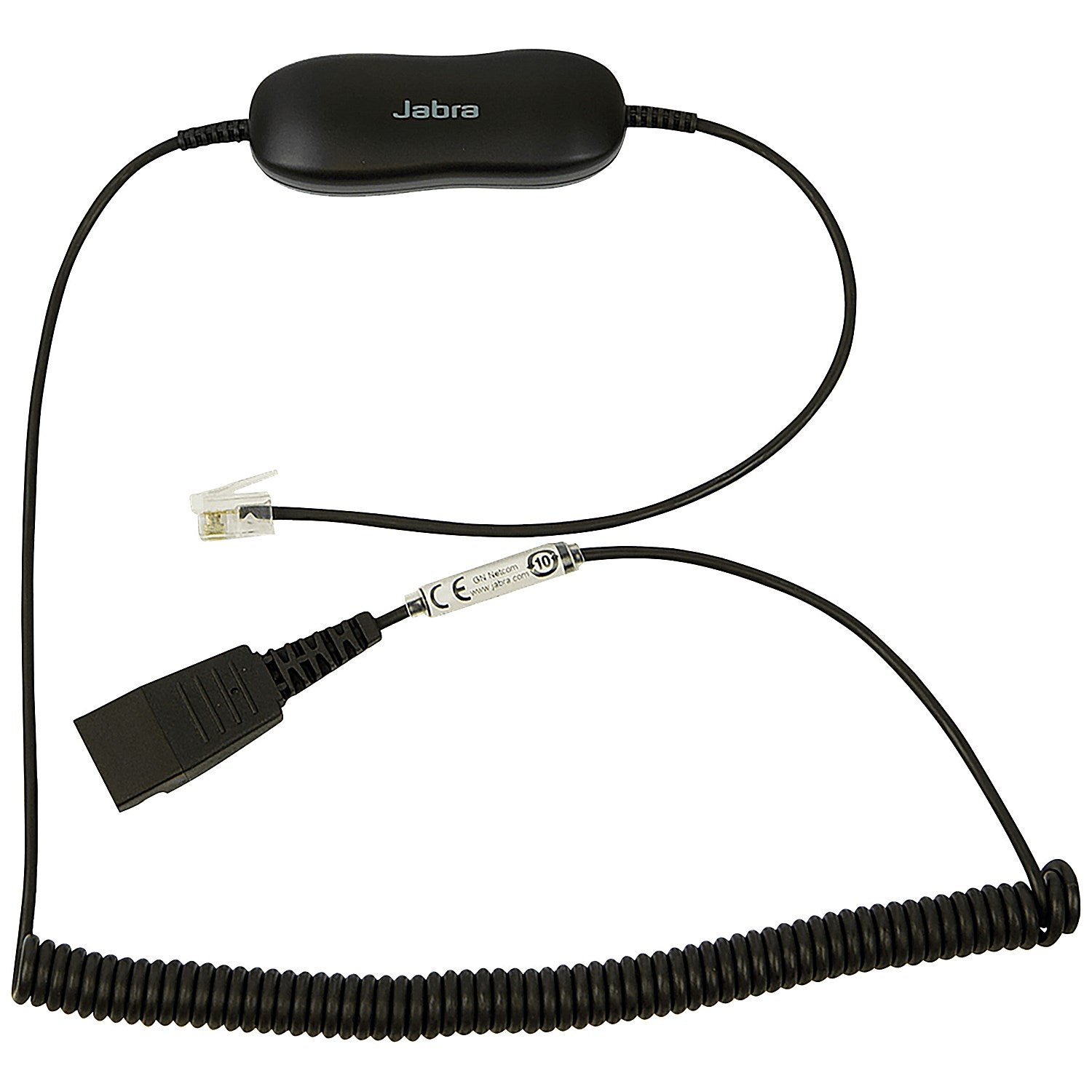 Jabra GN1216 Avaya Quick Disconnect (QD) to RJ9 Connector Coiled Cord 88001-04