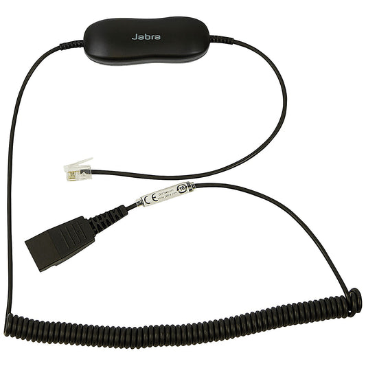Jabra GN1216 Avaya Quick Disconnect (QD) to RJ9 Connector Coiled Cord 88001-04