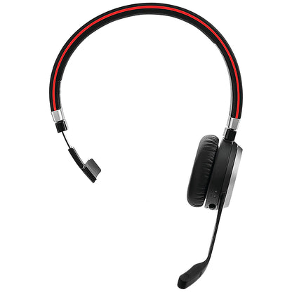Jabra Evolve 65 SE MS Monaural Wireless Headset, Link 380, USB-A, Bluetooth Adapter