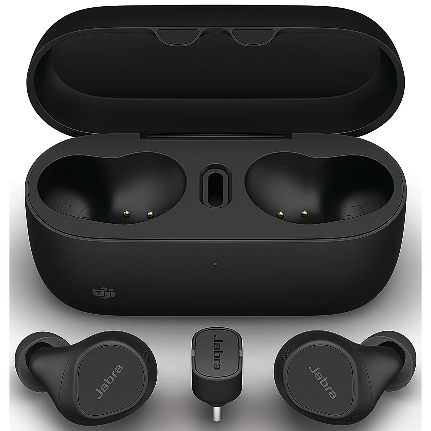 Jabra Evolve2 Wireless Bluetooth Ear Buds, USB-C, MS with Wireless Charging Pad