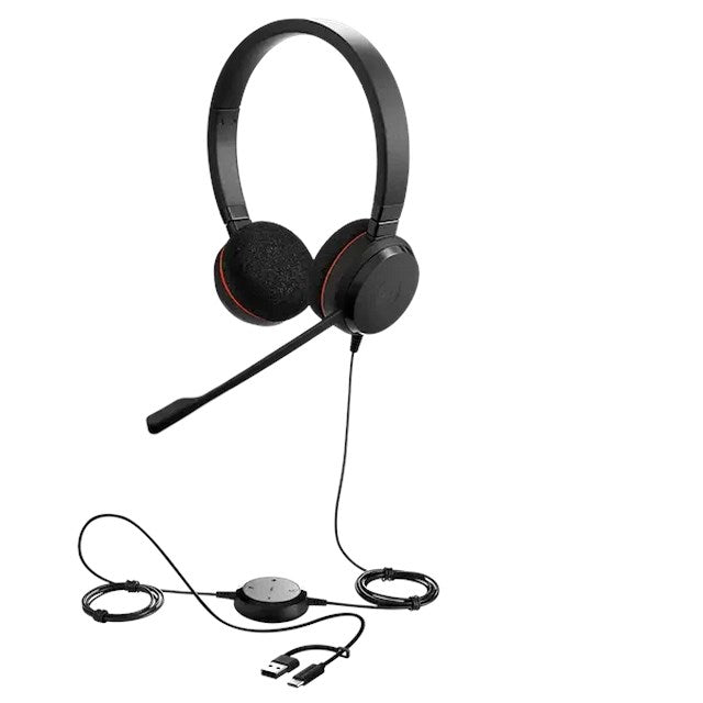 Jabra Evolve 20 USB C/A MS Stereo Headset 4999-823-169 Easy2Order : JAB03426
