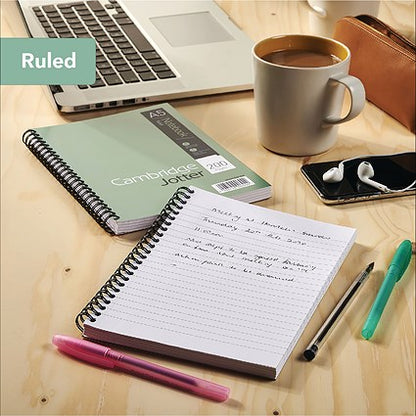 Cambridge Jotter Wirebound Notebook, A5, Ruled, 200 Pages, Pack of 3