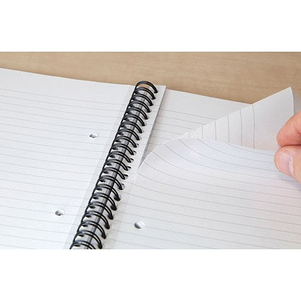 Cambridge Recycled Wirebound Notebook, A5, Ruled, 100 Pages, Pack of 5