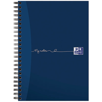 Oxford MyNotes Wirebound Notebook, A5, 100 Pages, Blue, Pack of 5