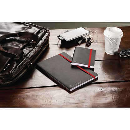 Black n' Red Soft Cover Business Journal, A6, Numbered Pages, 144 Pages