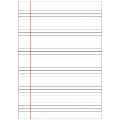 Hamelin Refill Pad, A4, 8mm Ruled and Margin, 160 Pages, Blue, Pack of 5