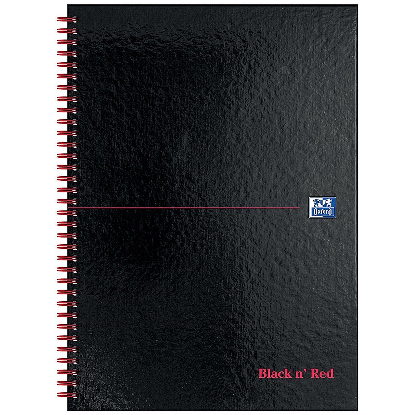 Black n' Red Hardback Wirebound Notebook, A4, Ruled, 140 Pages, Pack of 2