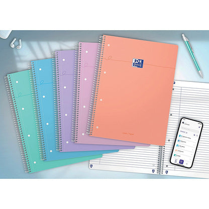 Oxford Smart Pastel Notebook, A4+, Ruled, 160 Pages, Assorted, Pack of 5 Easy2Order : JD23123