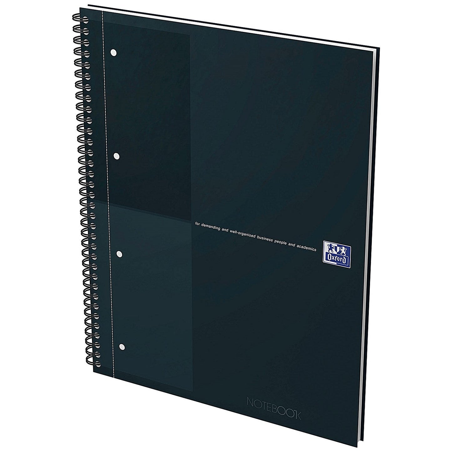 Oxford Hardback Twin Wire Notebook, A4+, Ruled, 160 Pages, Black