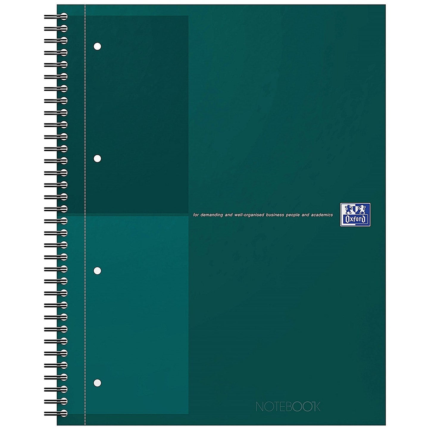 Oxford Hardback Twin Wire Notebook, A4+, Ruled, 160 Pages, Green