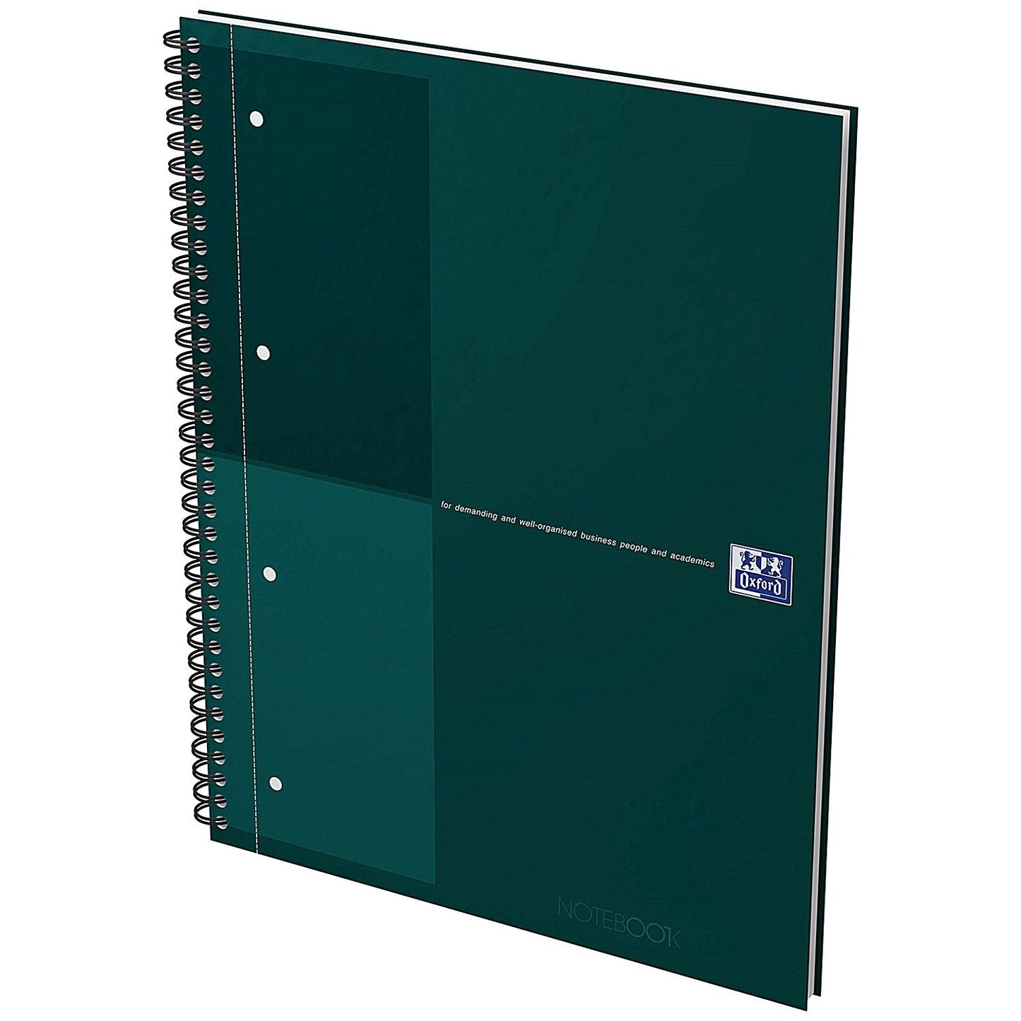 Oxford Hardback Twin Wire Notebook, A4+, Ruled, 160 Pages, Green