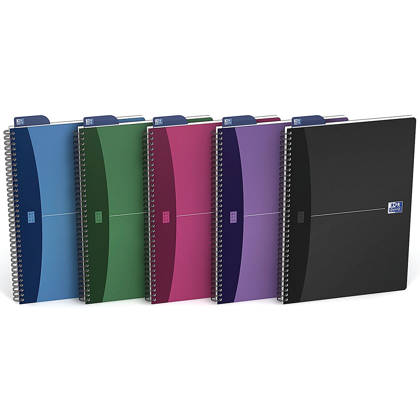 Oxford Metallics Wirebound Notebook, A4, Ruled, 180 Pages, Random Colour, Pack of 5