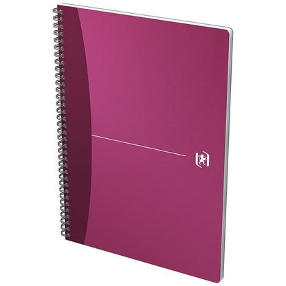 Oxford Metallics Wirebound Notebook, A4, Ruled, 180 Pages, Random Colour, Pack of 5