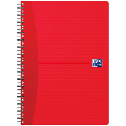 Oxford Office Soft Cover Wirebound Notebook, A4, 180 Pages, Random Colour, Pack of 5
