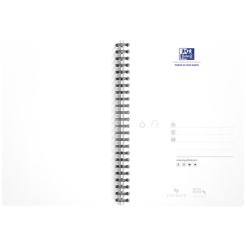 Oxford Office Soft Cover Wirebound Notebook, A5, Ruled, 180 Pages, Black, Pack of 5