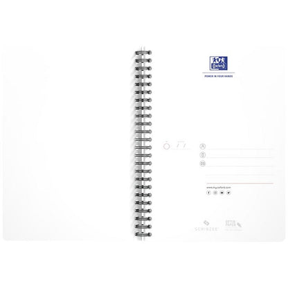 Oxford Office Soft Cover Wirebound Notebook, A5, Ruled, 180 Pages, Black, Pack of 5