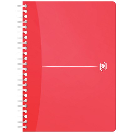Oxford Office Wirebound Notebook, A5, 180 Pages, Random Bright Colour, Pack of 5