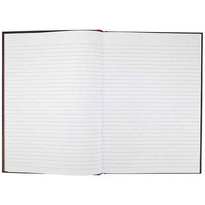Black n' Red Hardback Casebound Recycled Notebook, A4, Ruled, 192 Pages, Pack of 2