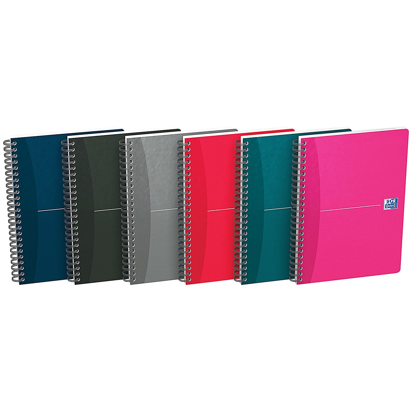 Oxford Office Soft Cover Wirebound Notebook, A5, Random Colour, Pack of 5