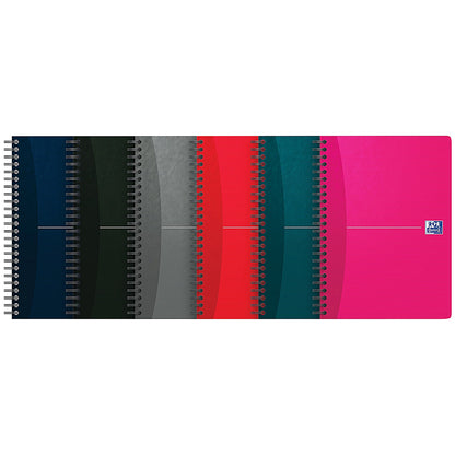 Oxford Office Soft Cover Wirebound Notebook, A5, Random Colour, Pack of 5