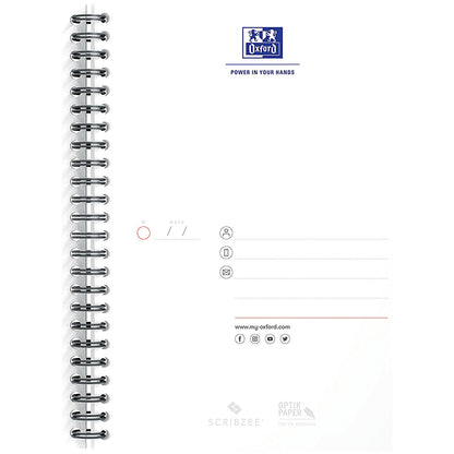 Oxford Office Soft Cover Wirebound Notebook, A5, Random Colour, Pack of 5