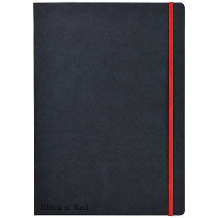Black n' Red Casebound Notebook, A4, Ruled & Numbered, 144 Pages