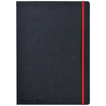 Black n' Red Casebound Notebook, A4, Ruled & Numbered, 144 Pages