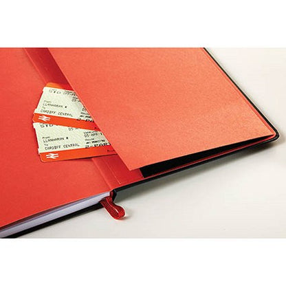 Black n' Red Casebound Notebook, A5, Ruled & Numbered, 144 Pages