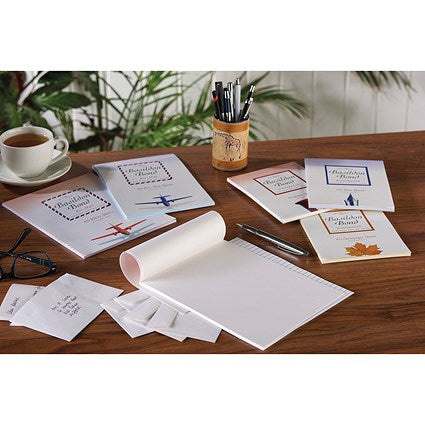 Basildon Bond Watermarked Pad, 229x178mm, 40 Sheets, White, Pack of 10