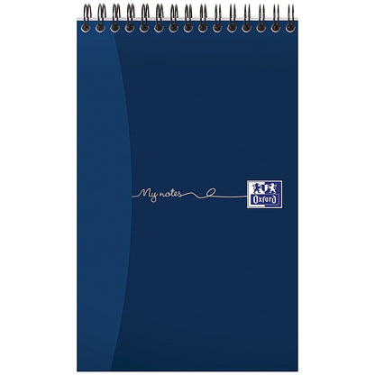 Oxford My Notes Wirebound Notebook, 200x125mm, Ruled, 160 Pages, Blue, Pack of 10