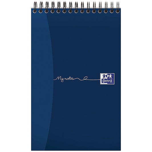 Oxford My Notes Wirebound Notebook, 200x125mm, Ruled, 160 Pages, Blue, Pack of 10