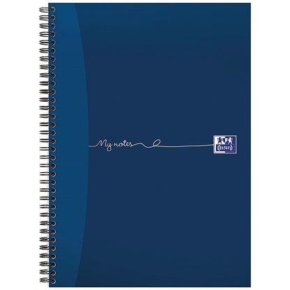 Oxford My Notes Wirebound Notebook, A4, Ruled with Margin, 200 Pages, Blue, Pack of 3