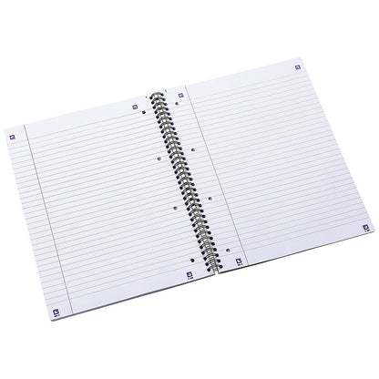 Oxford My Notes Wirebound Notebook, A4, Ruled with Margin, 200 Pages, Blue, Pack of 3