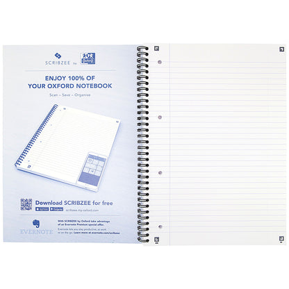 Oxford My Notes Wirebound Notebook, A4, Ruled with Margin, 200 Pages, Blue, Pack of 3