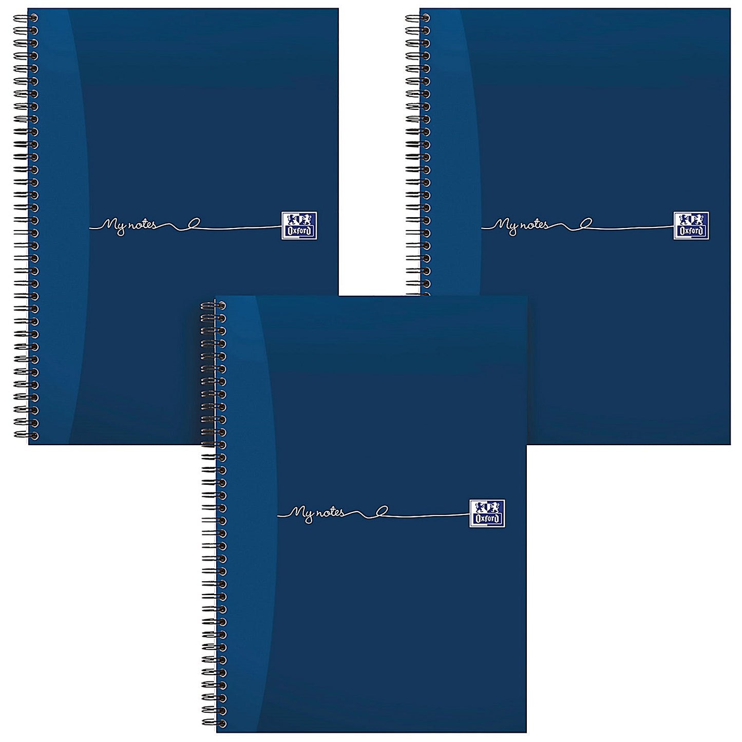 Oxford MyNotes Wirebound Notebook, A5, Feint Ruled & Margin, 200 Pages, Pack of 3