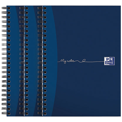 Oxford MyNotes Wirebound Notebook, A5, Feint Ruled & Margin, 200 Pages, Pack of 3