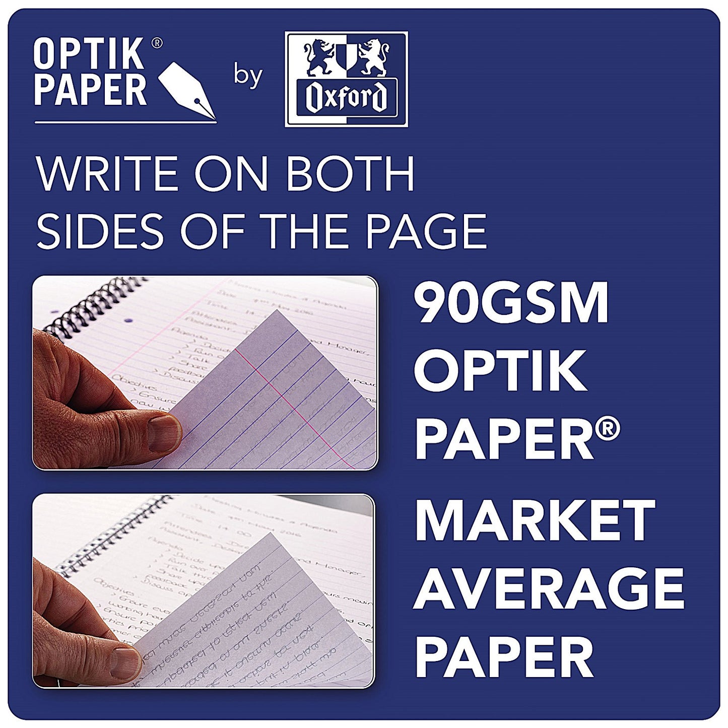 Oxford MyNotes Wirebound Notebook, A5, Feint Ruled & Margin, 200 Pages, Pack of 3