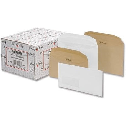Postmaster Envelope 162x238mm, High Window, Gummed, 90gsm, Pack of 500