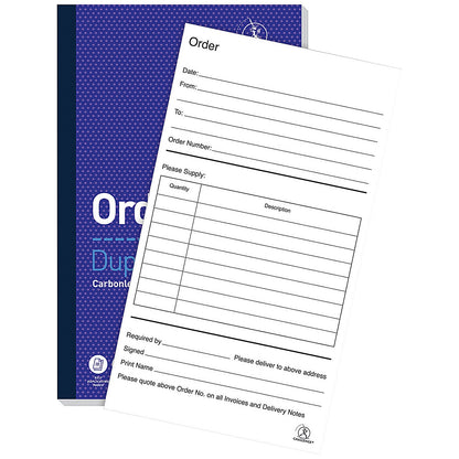 Challenge Carbonless Order Duplicate Book, 100 Sets, 210x130mm, Pack of 5